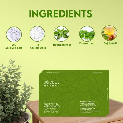JOVEES SALICYLIC & AZELAIC ACID ANTI-ACNE & PIMPLE KIT 100G+65ML