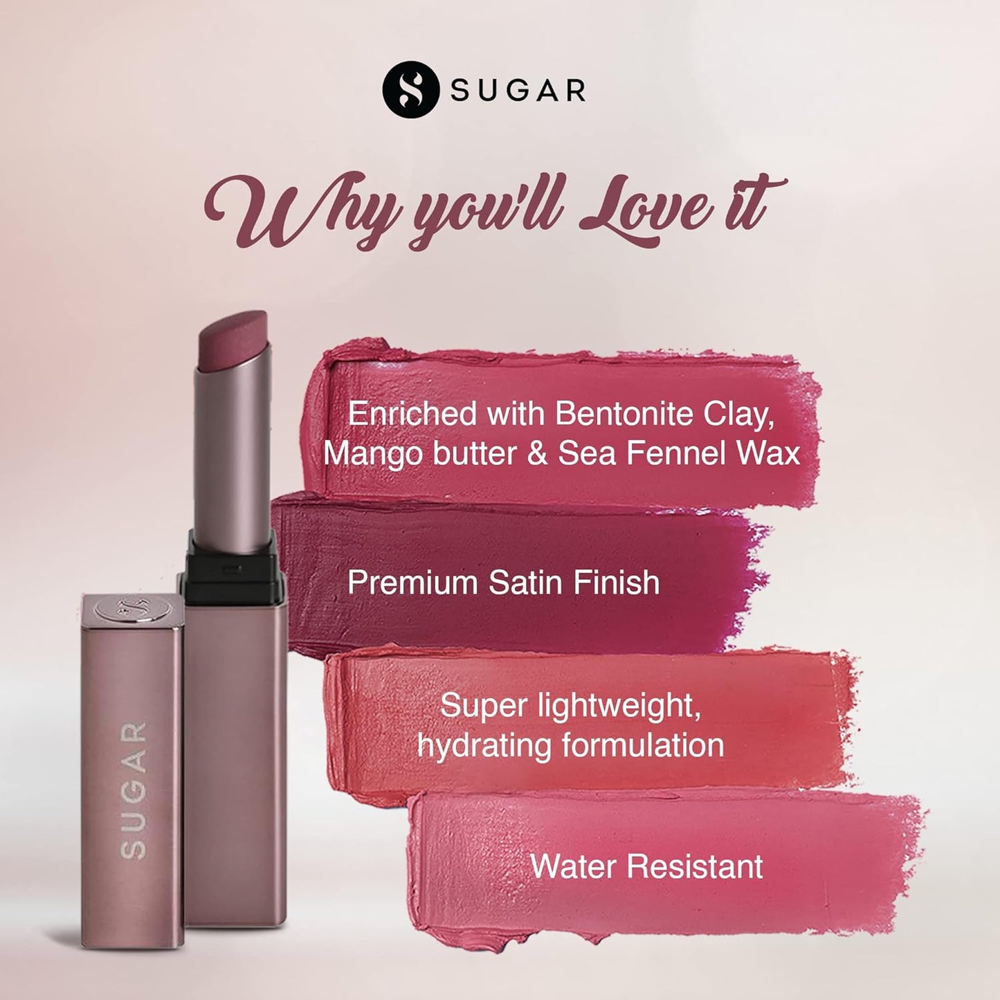 SUGAR LIPSTICK METTLE SATIN 02 ELIZABETH 2.2 G