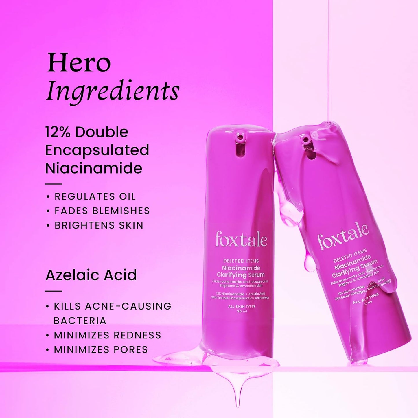 FOXTALE DELETED ITEMS NIACINAMIDE CLARIFYING SERUM 30ML