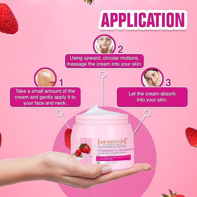ARYANVEDA STRAWBERRY & CRANBERRY CREAM 400G