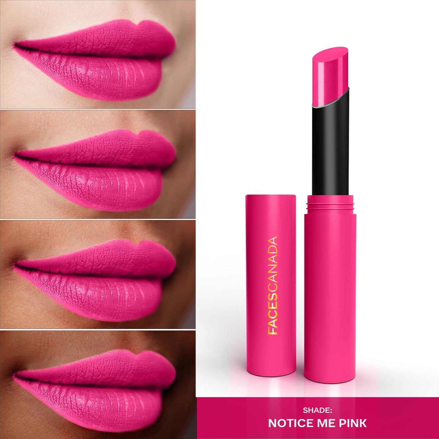 FACES LONG STAY MATTE 3 IN 1 LIPSTICK 06 NOTICE ME PINK (CC5643) 2G