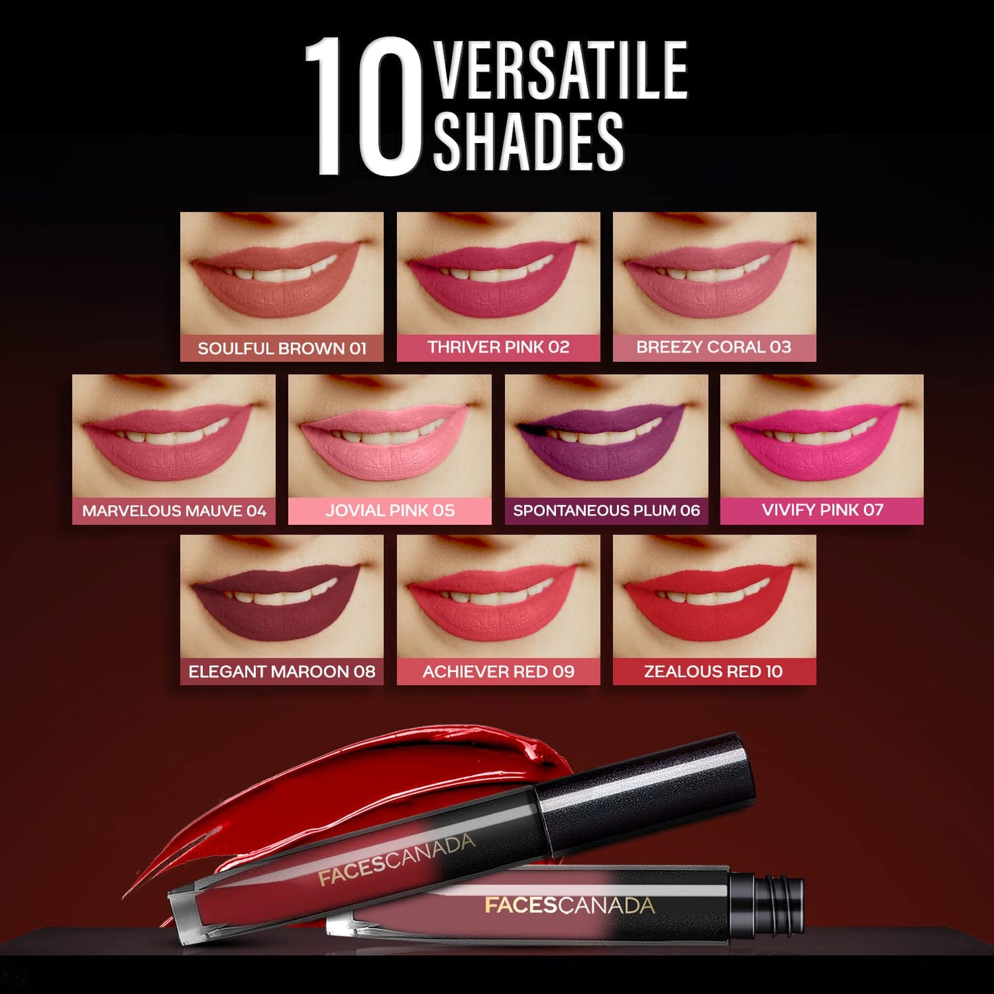 FACES COMFY SILK LIQUID LIP COLOR 09 ACHIEVER RED (CC5231) 3ML