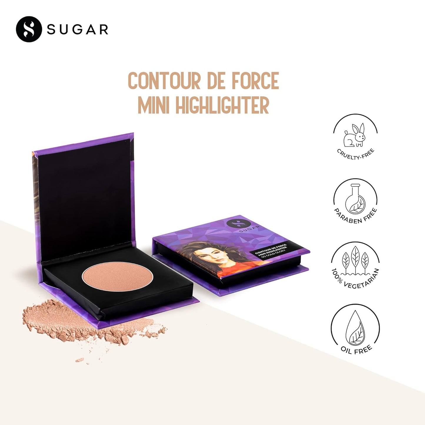 SUGAR CONTOUR DE FORCE MINI HIGHLIGHTER 02 GOLD GLORY