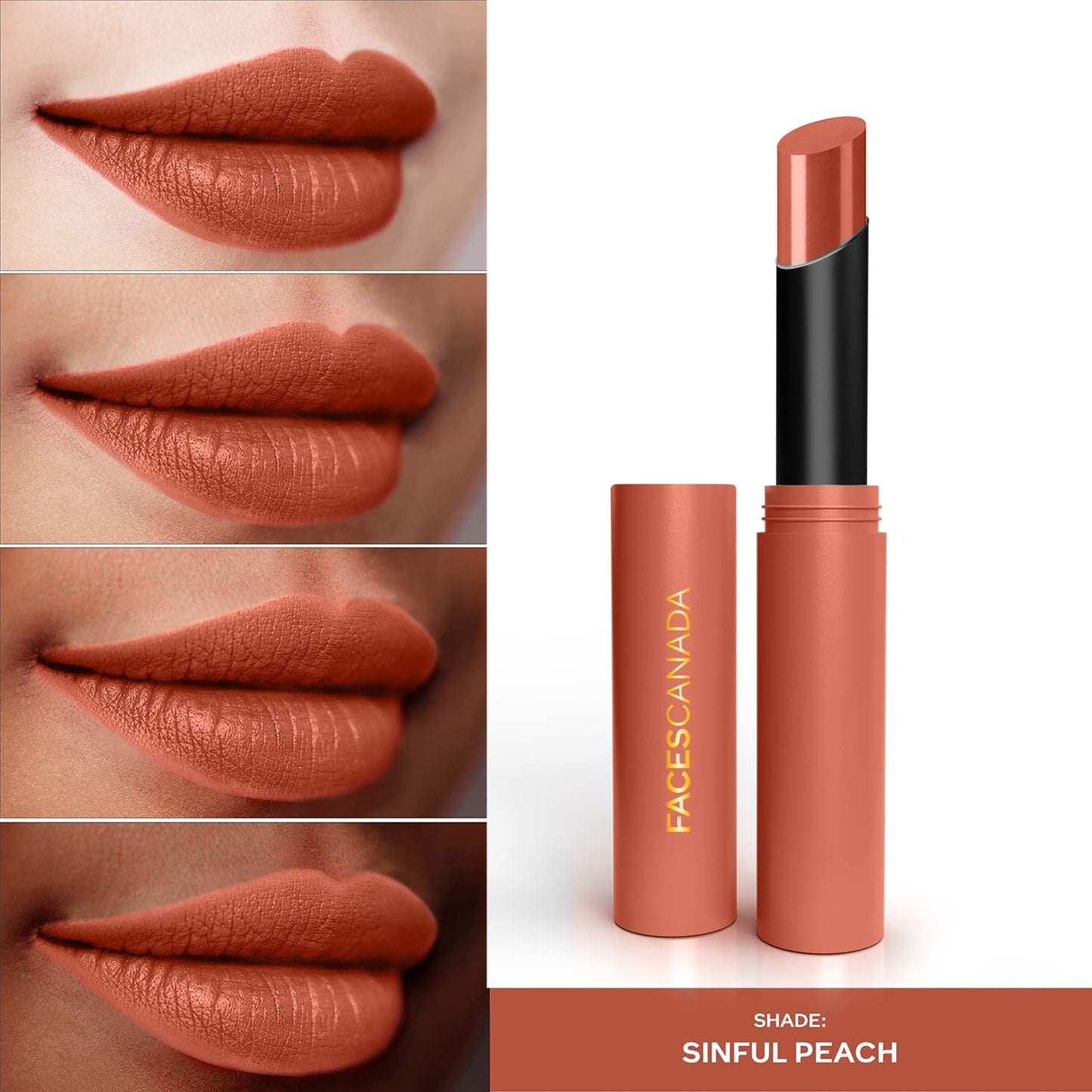 FACES LONG STAY MATTE 3 IN 1 LIPSTICK 05 SINFUL PEACH (CC5642) 2G