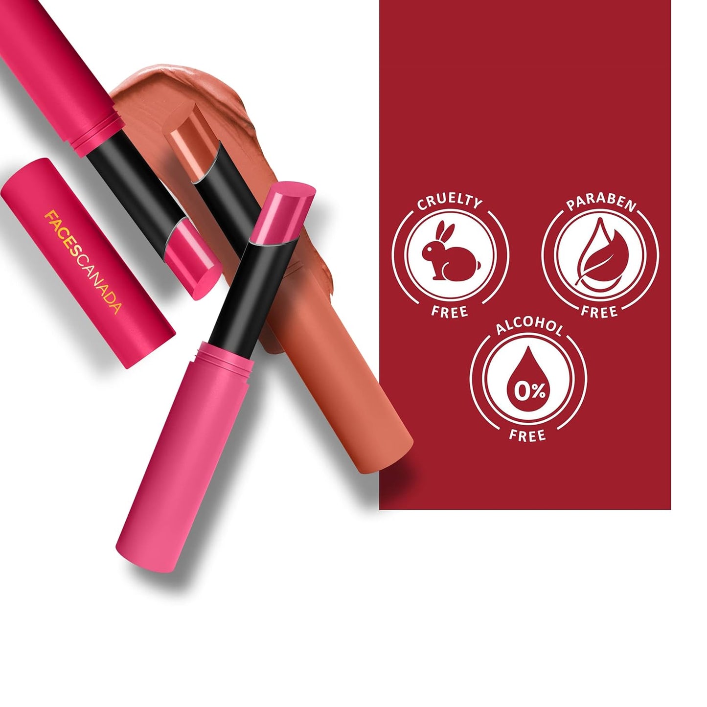 FACES LONG STAY MATTE 3 IN 1 LIPSTICK 05 SINFUL PEACH (CC5642) 2G