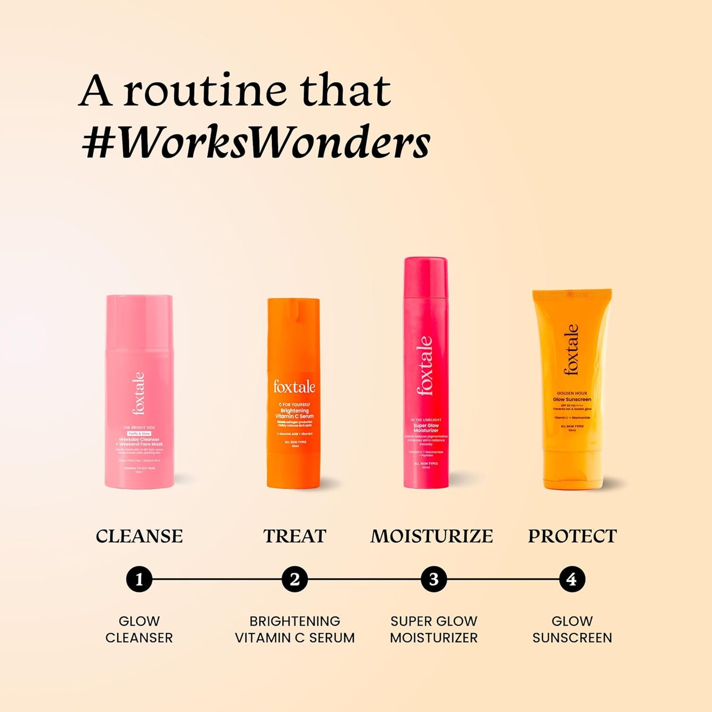 FOXTALE GOLDEN HOUR GLOW SUNSCREEN SPF 50 PA++++ 50ML