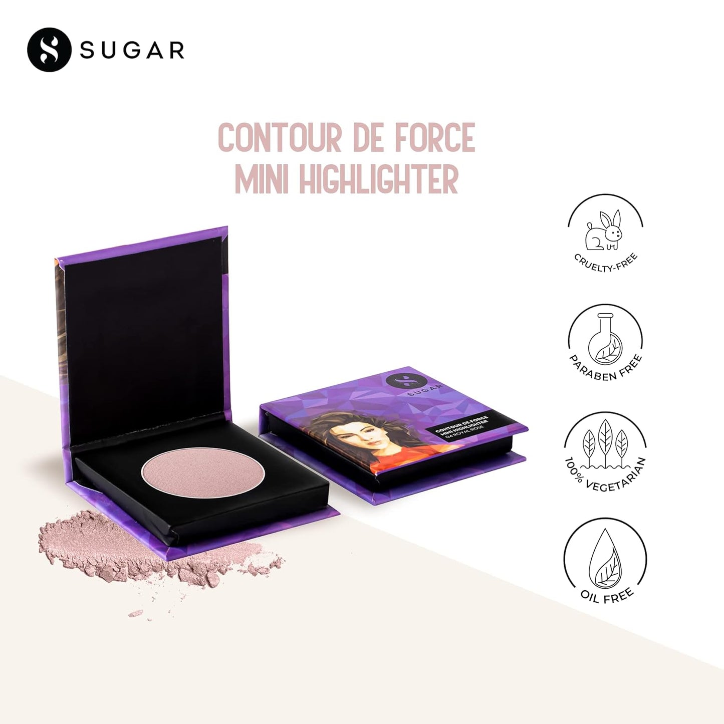 SUGAR CONTOUR DE FORCE MINI HIGHLIGHTER 04 ROYAL ROSE
