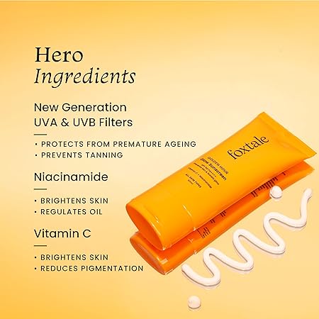 FOXTALE GOLDEN HOUR GLOW SUNSCREEN SPF 50 PA++++ 50ML
