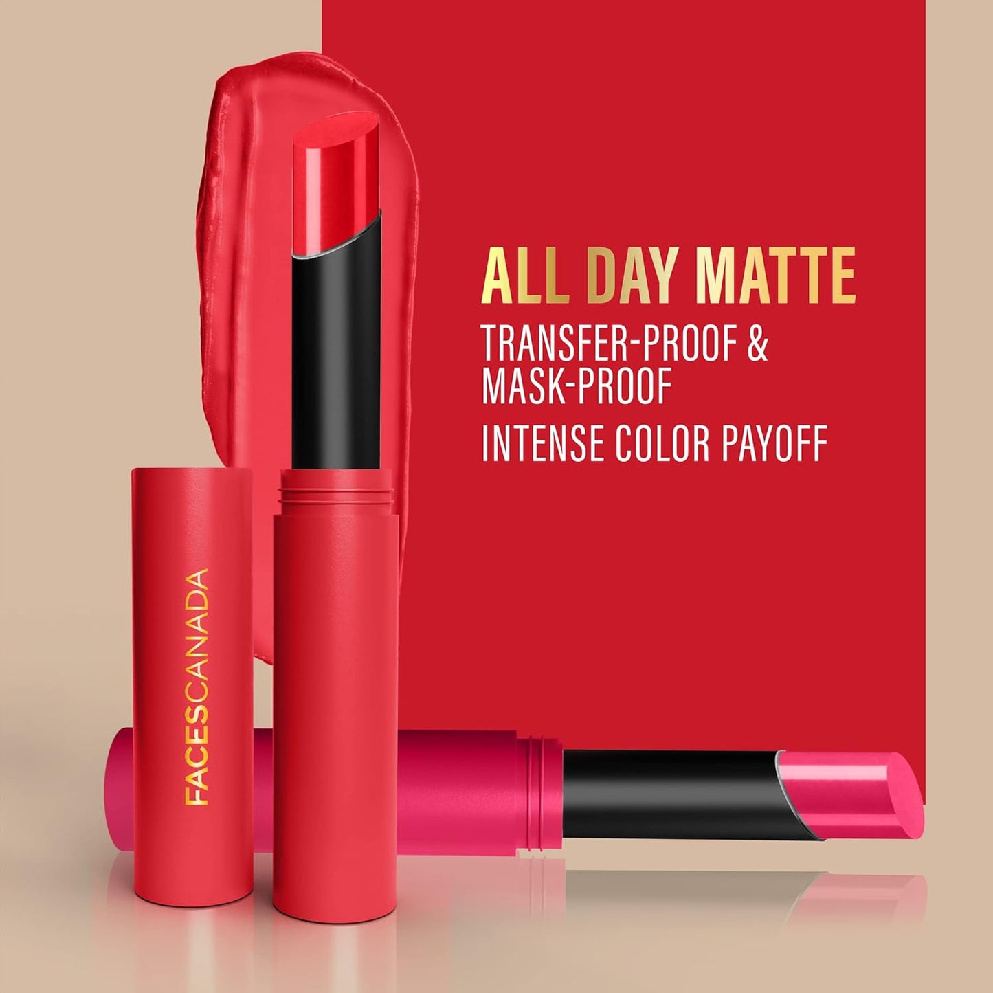 FACES LONG STAY MATTE 3 IN 1 LIPSTICK 05 SINFUL PEACH (CC5642) 2G