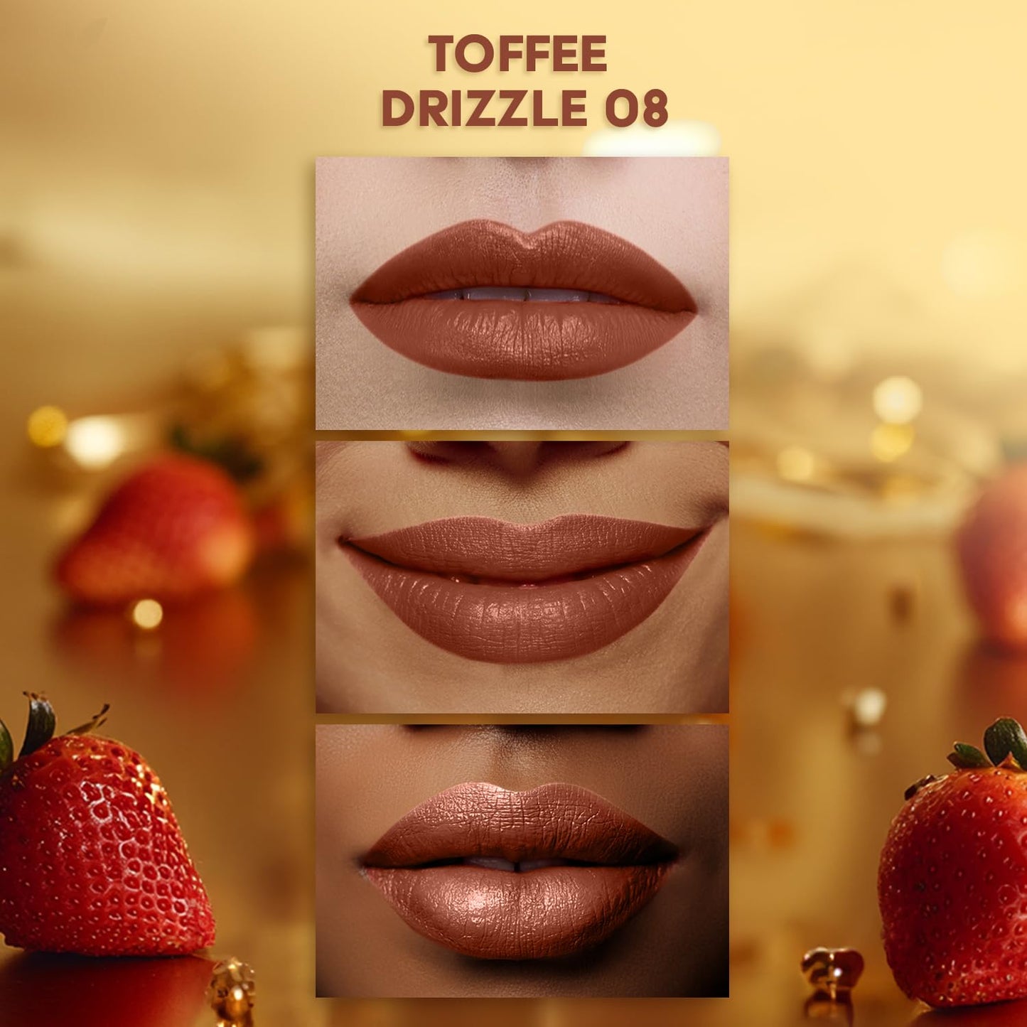 FACES COMFY MATTE VELVET TOUCH LIPSTICK 08 TOFFEE DRIZZLE (CC6343) 4.2G