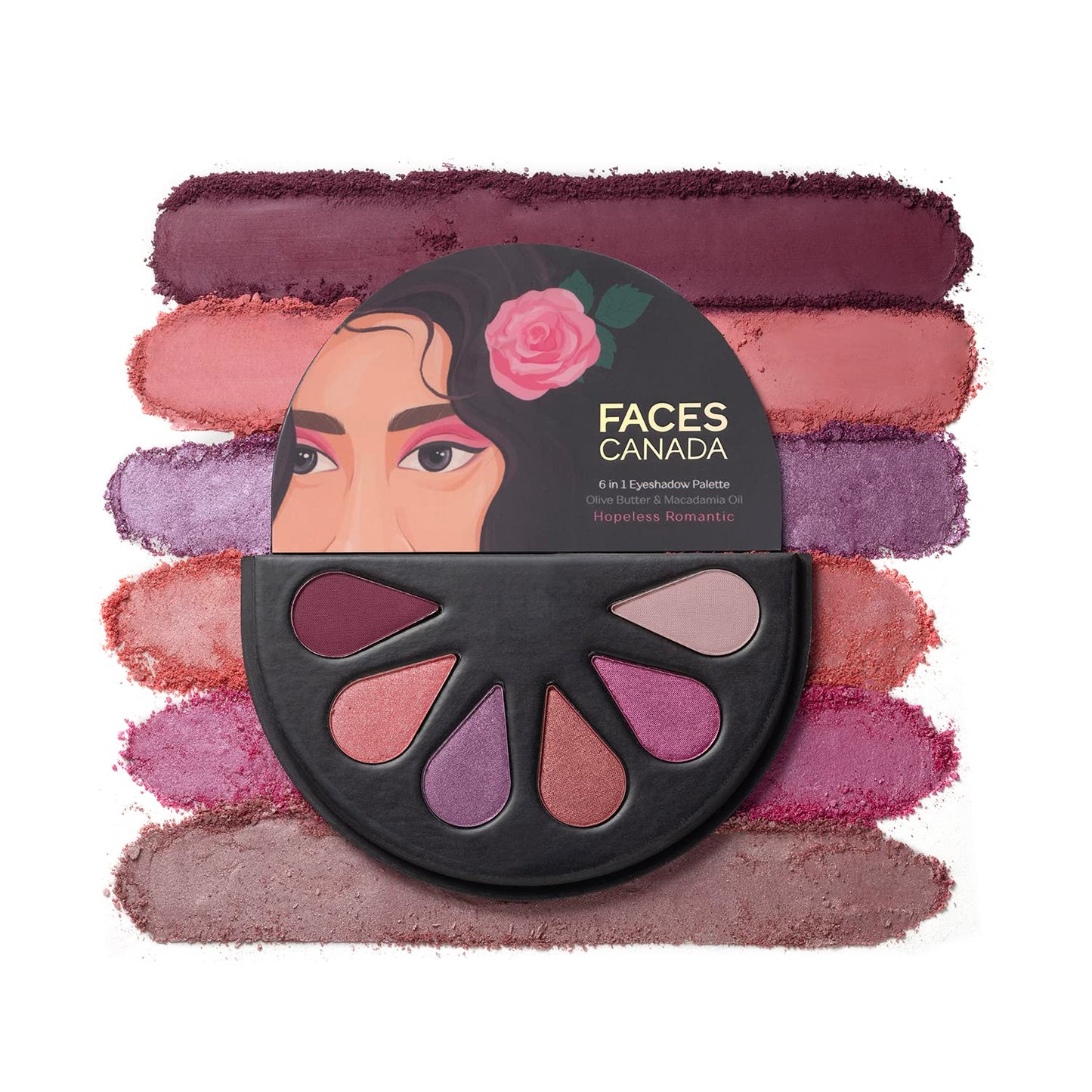 FACES 6 IN 1 EYESHADOW PALETTE 01 HOPELESS ROMANTIC 6G