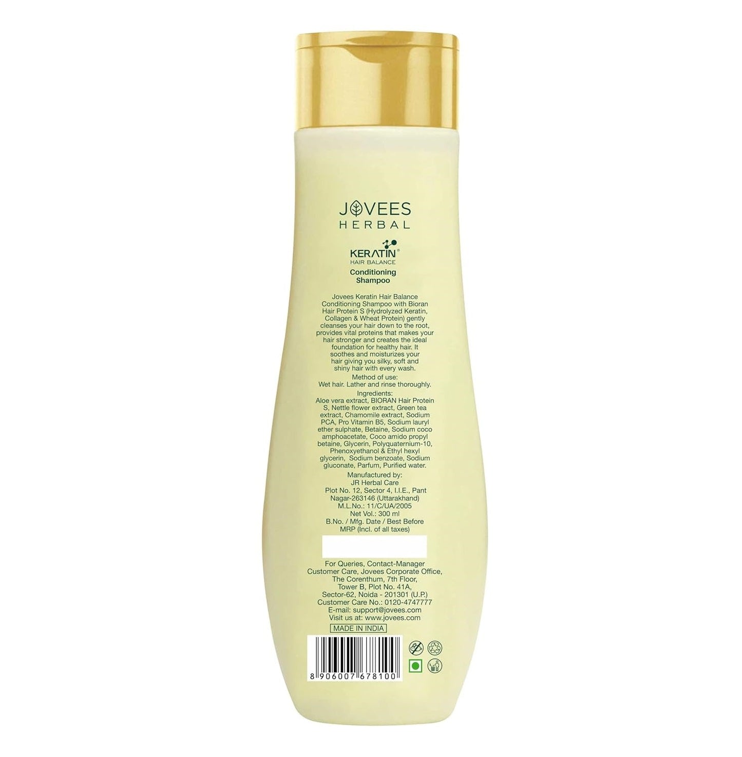 जोवीस केराटिन बैलेंस कंडीशनिंग शैम्पू 300ML