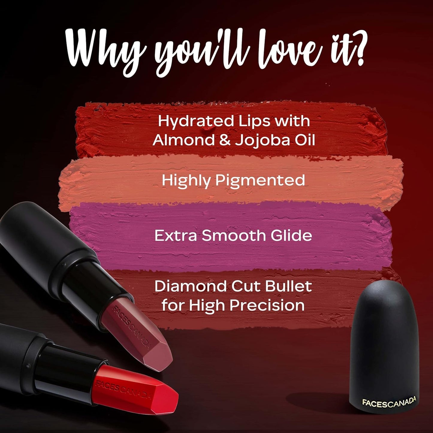 FACES WEIGHTLESS MATTE FINISH LIPSTICK 29 JUNGLE RED 4 G CC5832