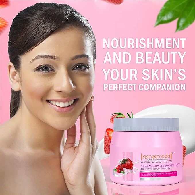 ARYANVEDA STRAWBERRY & CRANBERRY CREAM 400G