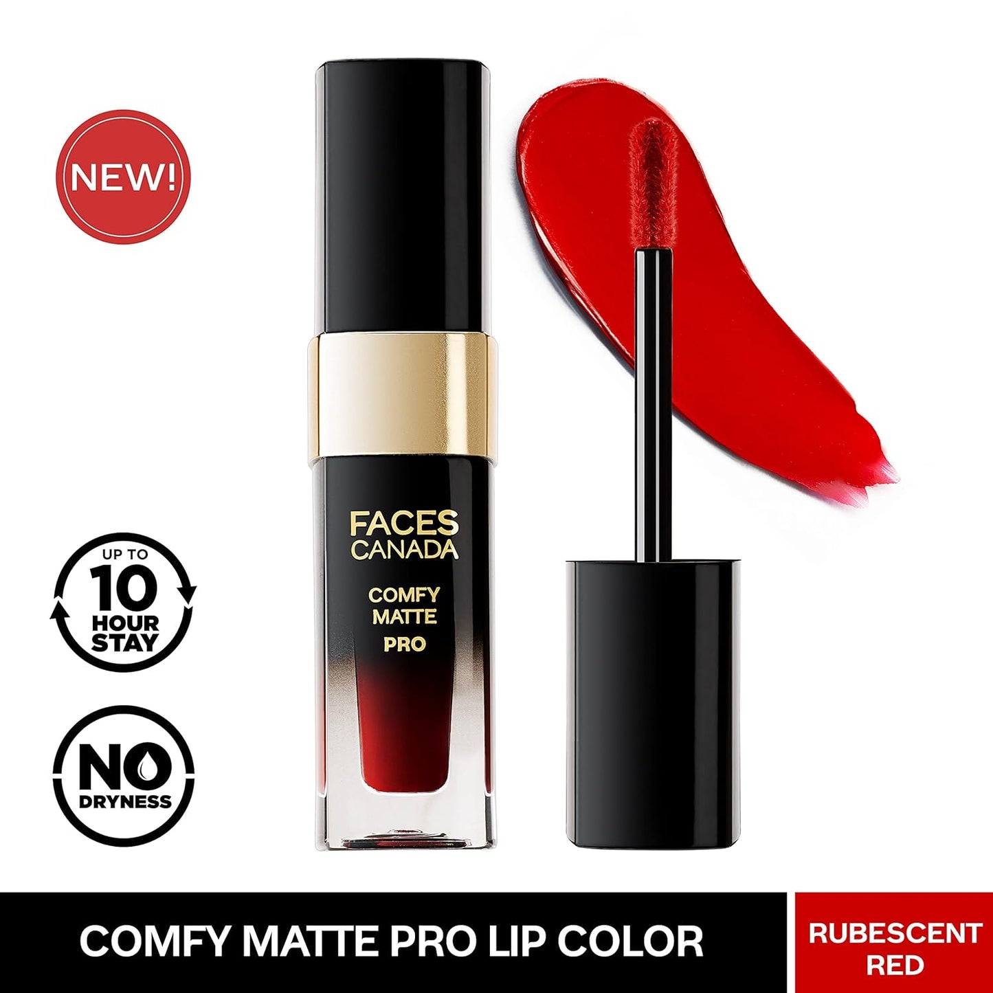 FACES COMFY MATTE PRO LIP COLOR 04 RUBESCENT RED (CC5268) 5.5ML
