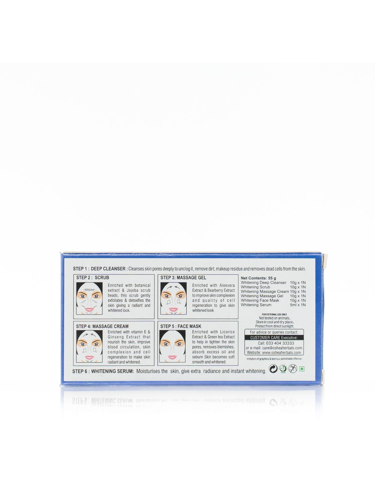 OSHEA LIGHTENING & BRIGHTENING FACIAL KIT 55G