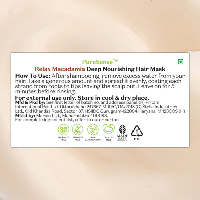 PURE SENSE MACADAMIA HAIR MASK 140ML