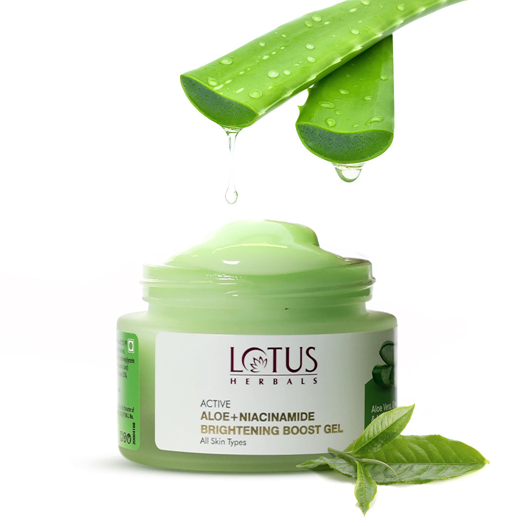 LOTUS HERBALS ACTIVE ALOE+NIACINAMIDE BRIGHTENING BOOST GEL 50G