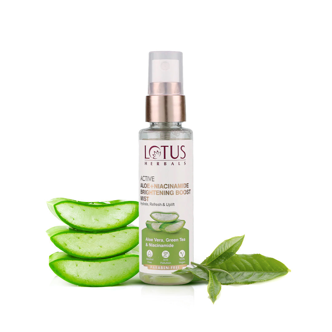 LOTUS HERBALS ACTIVE ALOE+NIACINAMIDE BRIGHTENING BOOST MIST 50ML