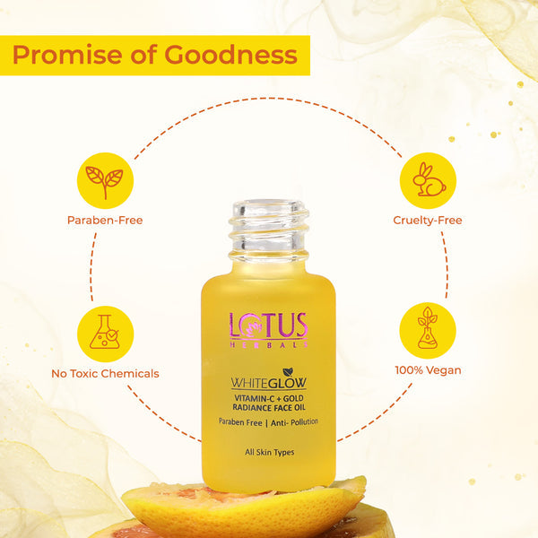 LOTUS HERBALS WHITEGLOW VITAMIN-C + GOLD RADIANCE FACE OIL 15ML