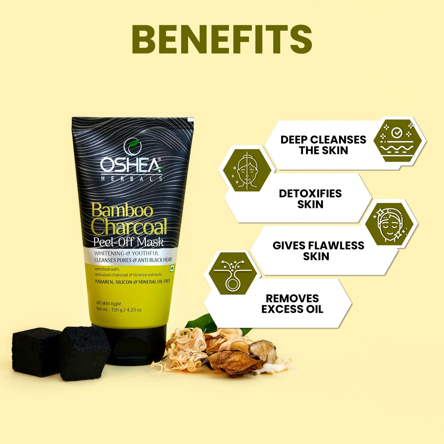 OSHEA BAMBOO CHARCOAL PEEL OFF MASK 120G