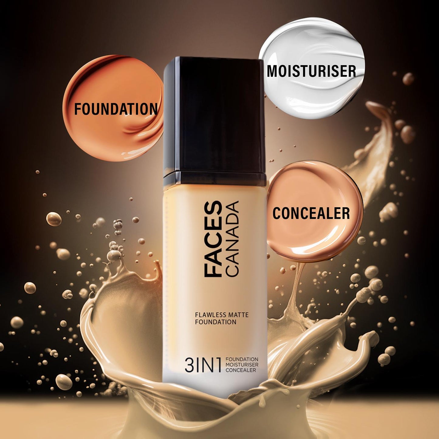 FACES FLAWLESS MATTE FOUNDATION 3 IN 1 022 MEDIUM NATURAL 30ML