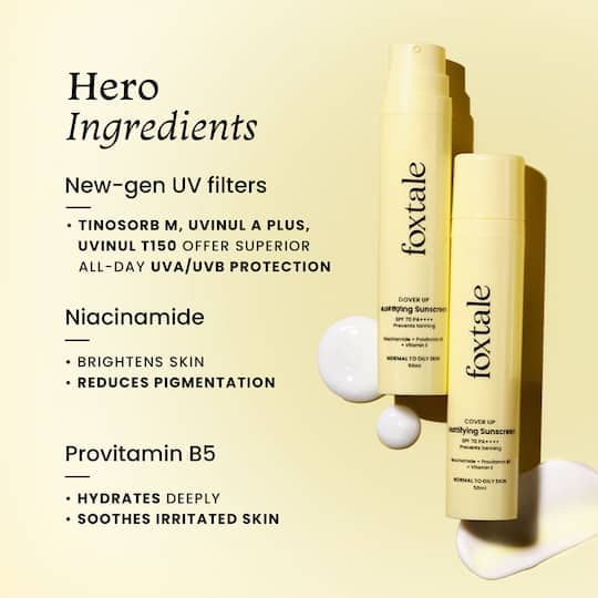 फॉक्सटेल कवर अप डेवी सनस्क्रीन SPF70 PA++++ 50ML