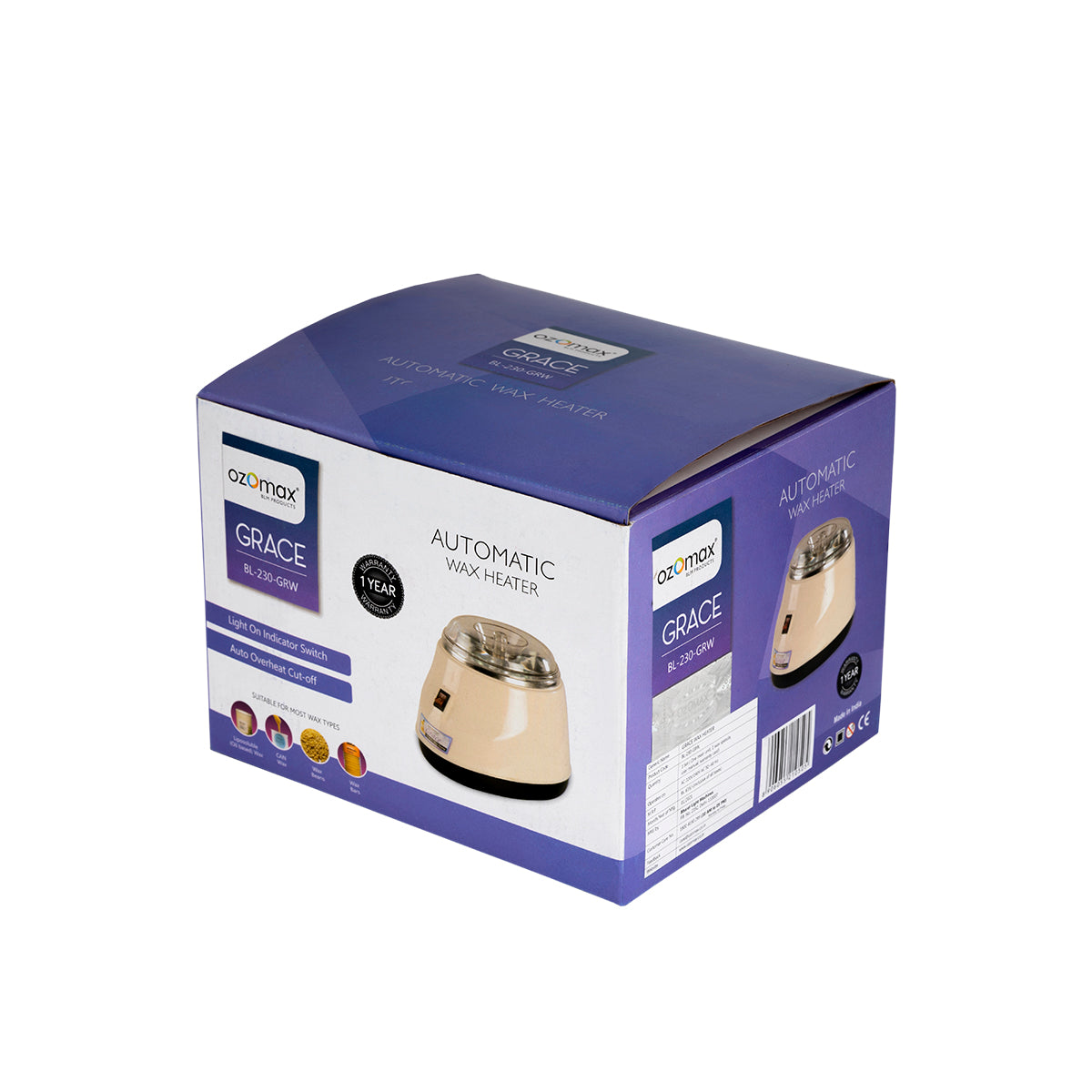 OZOMAX WAX HEATER GRACE BL-230-GRW