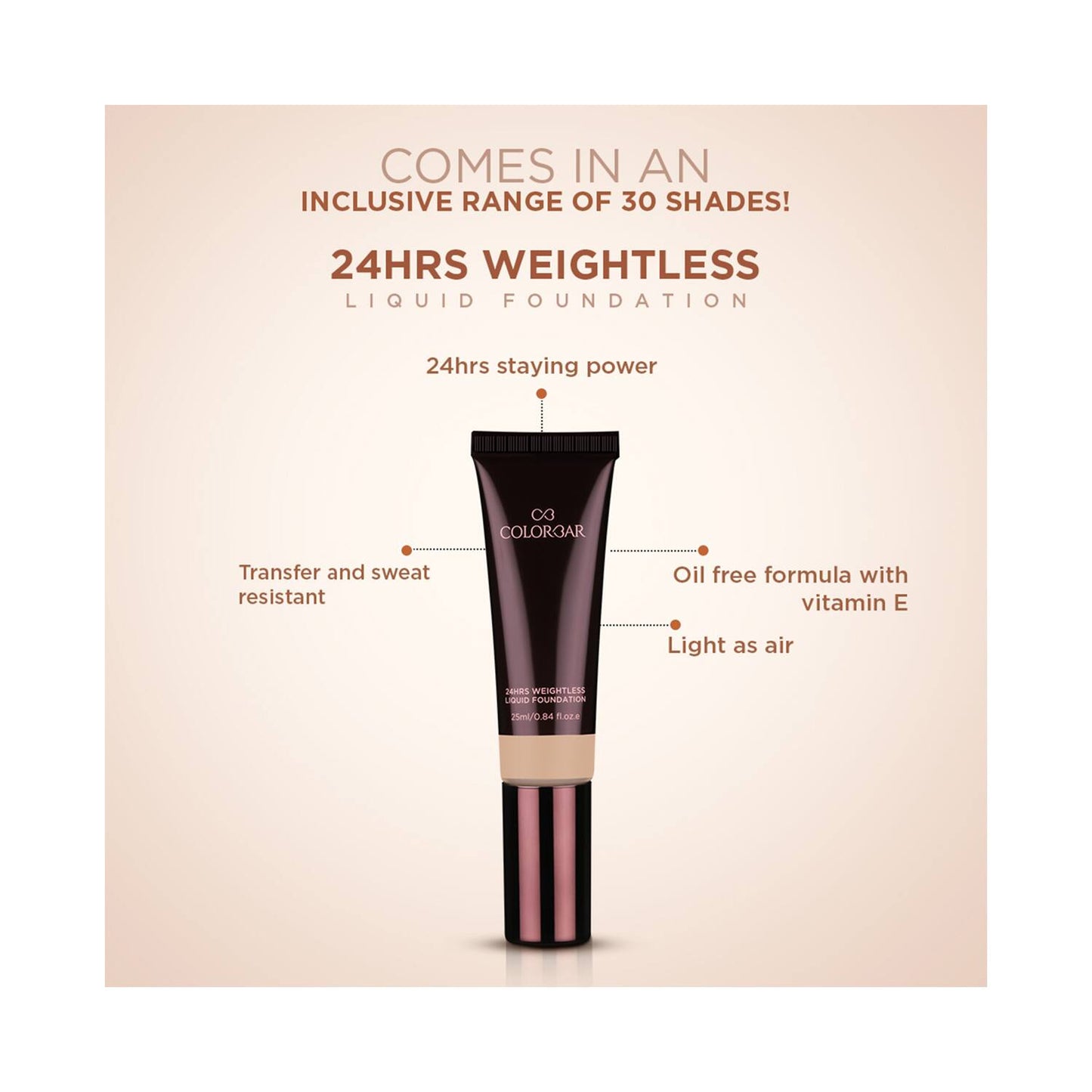 COLORBAR FOUNDATION 24HRS WEIGHTLESS LIQUID FC 4.2 25ML
