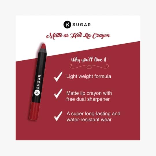SUGAR MATTE AS HELL CREAYON LIPSTICK 10 CHERRY DARLING