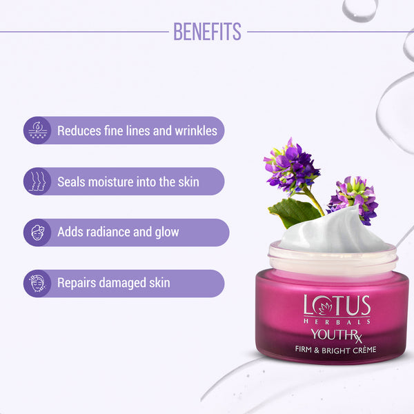 LOTUS HERBALS YOUTHRX RETINOL+VITAMIN C WITH NATURAL BAKUCHIOL FIRM & BRIGHT NIGHT CREAM 50G
