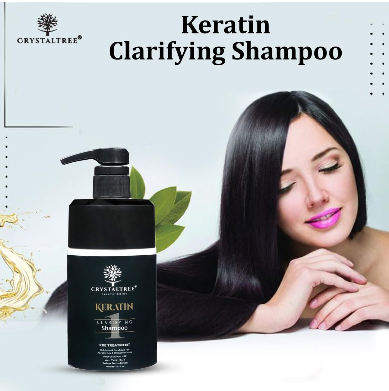 CRYSTALTREE KERATIN CLARIFYING SHAMPOO PRE TREATMENT 1 400ML