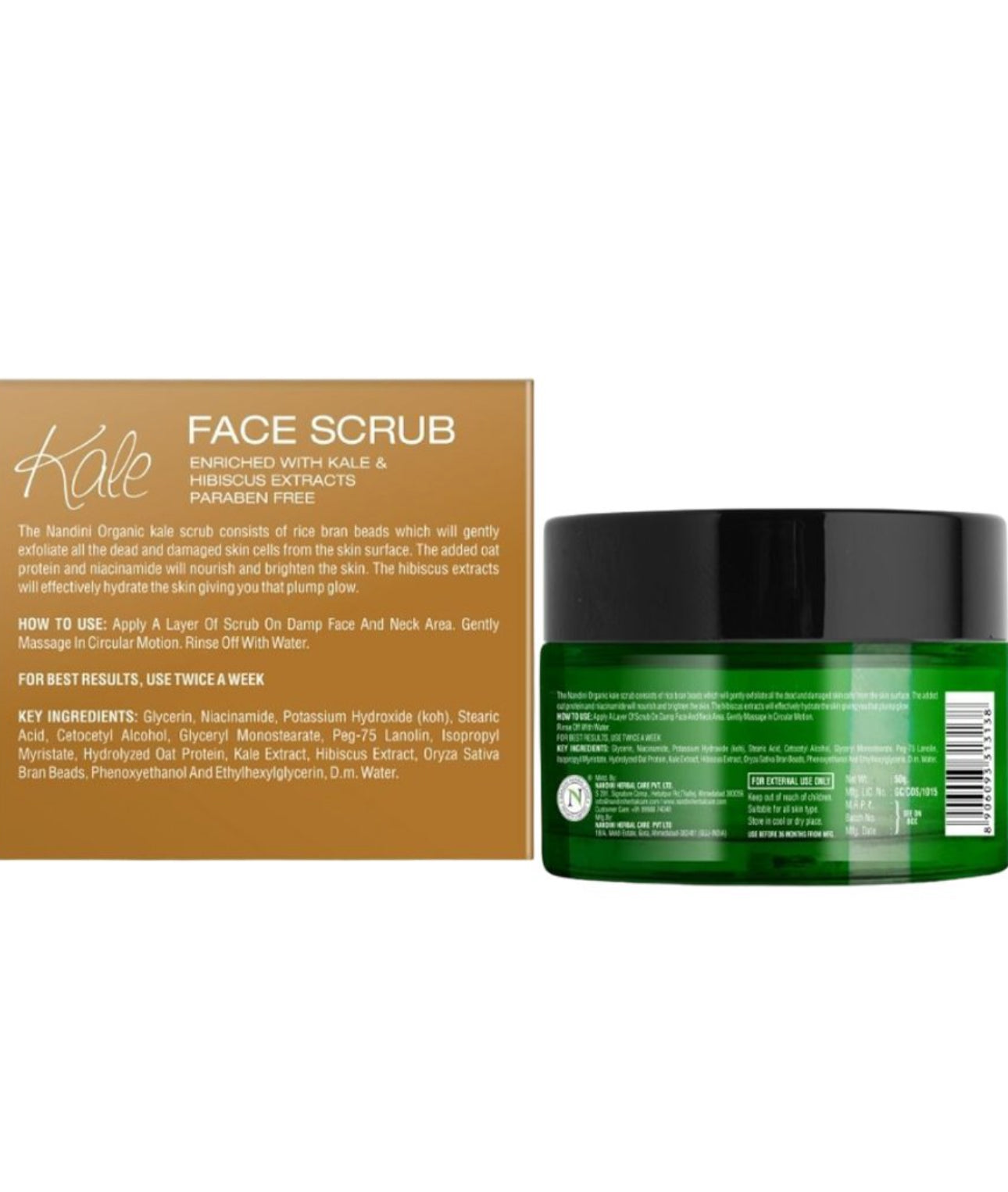 NANDINI ORGANIC KALE FACE SCRUB 50G