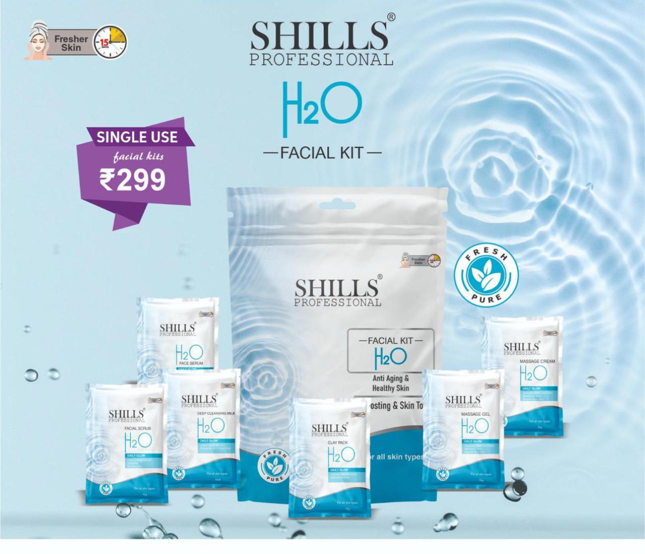 SHILLS FACIAL KIT H2O 60G+15ML