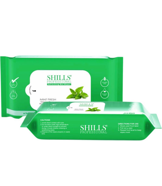 SHILLS WET WIPES MINT FRESH 1+2=PACK OF 3=75N