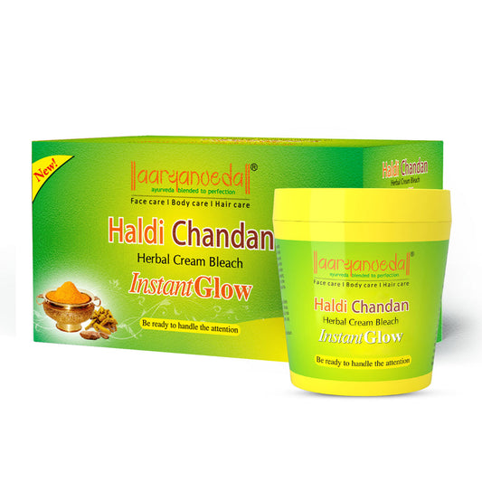 ARYANVEDA HALDI CHANDAN HERBAL CREAM BLEACH INSTANT GLOW 250G