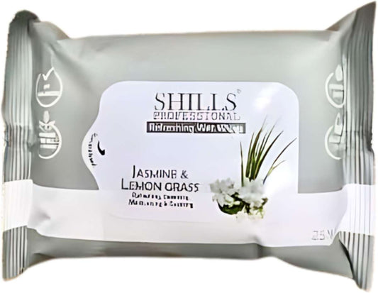 SHILLS WET WIPES JASMINE & LEMON GRASS 1+2=PACK OF 3=75N