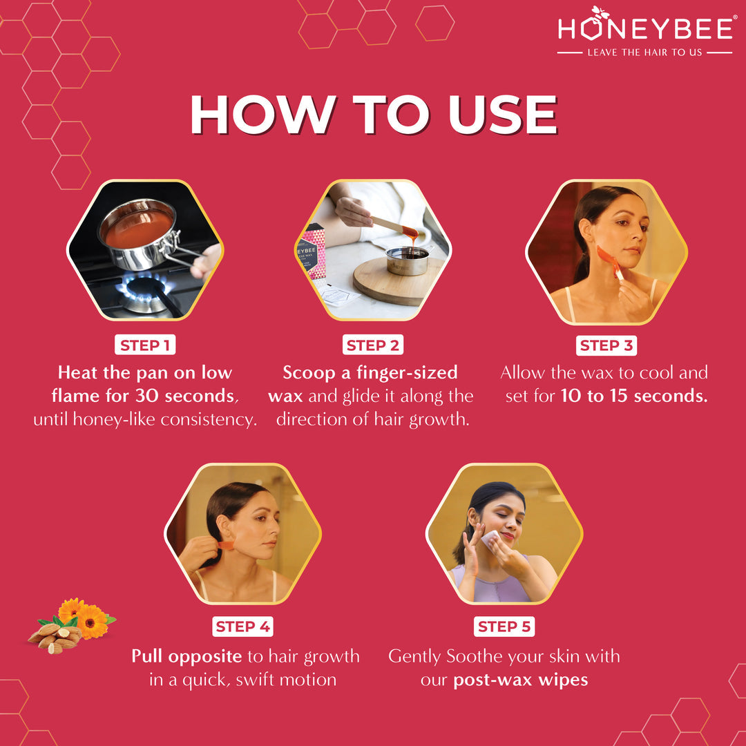 HONEYBEE WAX STRIPLESS PAN 120 GM