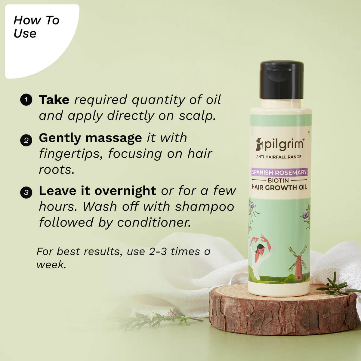 PILGRIM SPANISH ROSEMARY BIOTIN HAIR GROWTH HAIR OIL 100ML