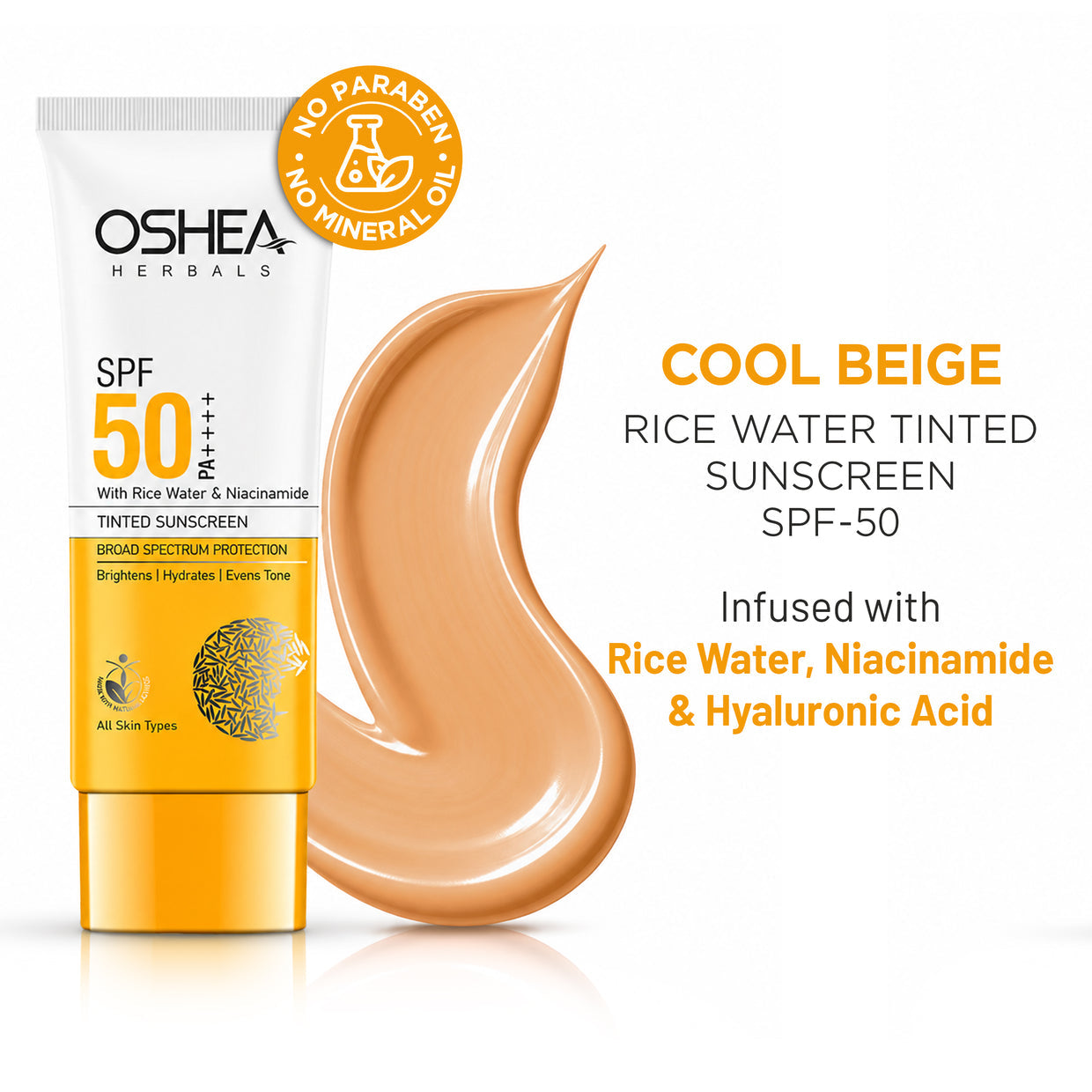 OSHEA SPF 50 TINTED SUNSCREEN 02 COOL BEIGE 50ML