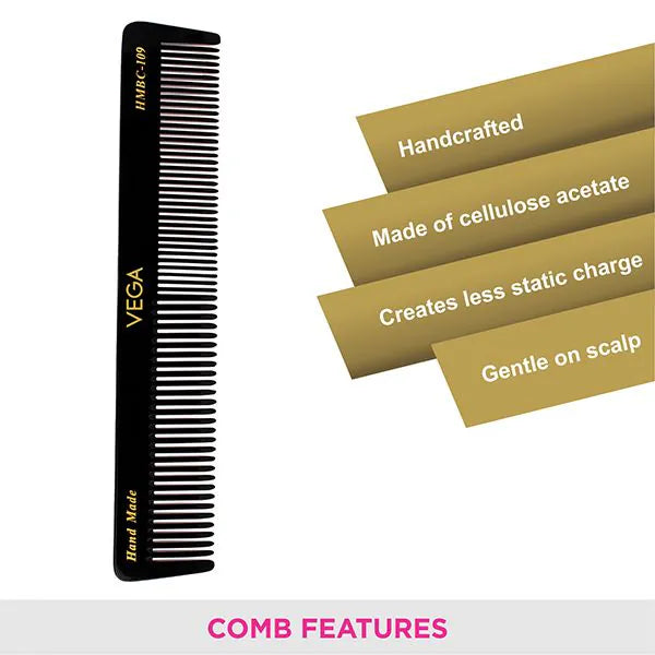VEGA HANDMADE BLACK HAIR COMB HMBC 109
