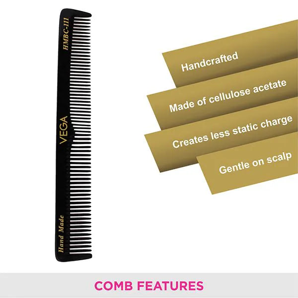 VEGA HANDMADE BLACK HAIR COMB HMBC 111
