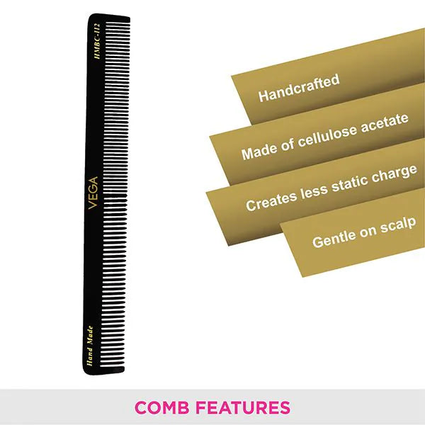 VEGA HANDMADE BLACK HAIR COMB HMBC 112