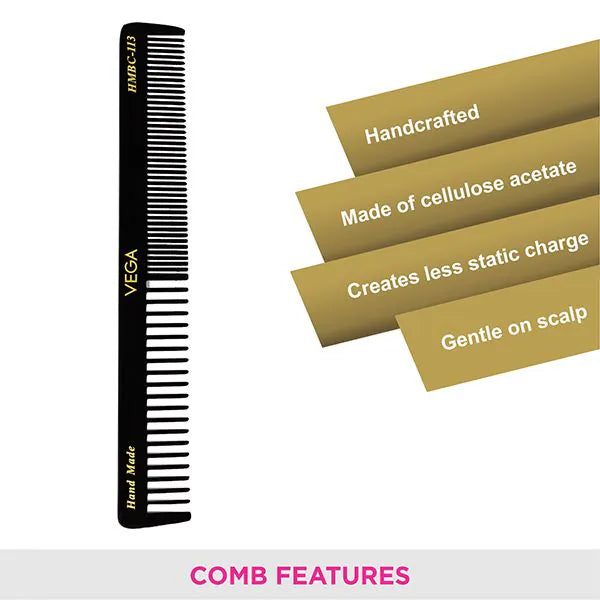 VEGA HANDMADE BLACK HAIR COMB HMBC 113