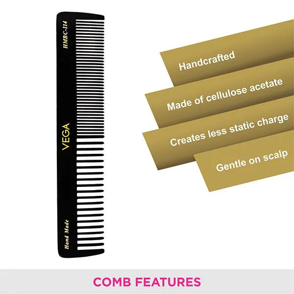 VEGA HANDMADE BLACK HAIR COMB HMBC 114