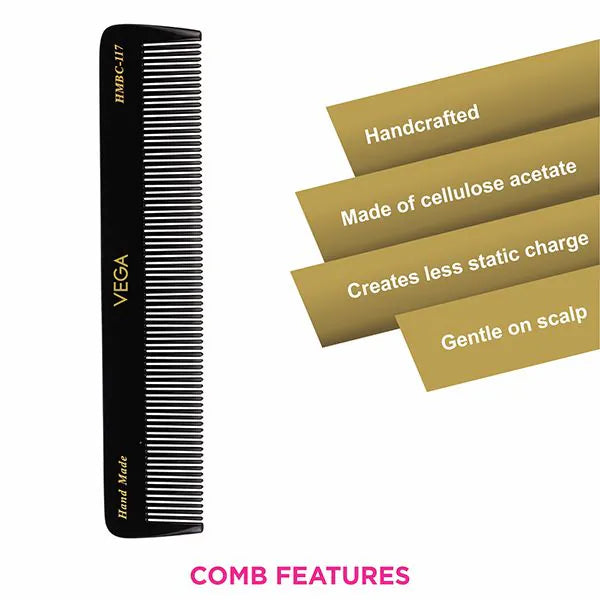 VEGA HANDMADE BLACK HAIR COMB HMBC 117