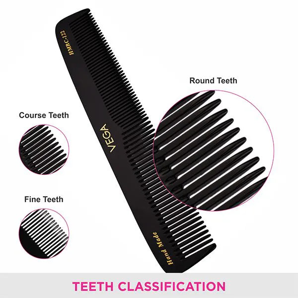 VEGA HANDCRAFTED BLACK HAIR COMB HMBC 122