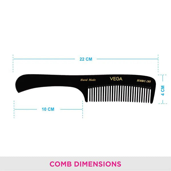 VEGA HANDMADE BLACK HAIR COMB HMBC 203