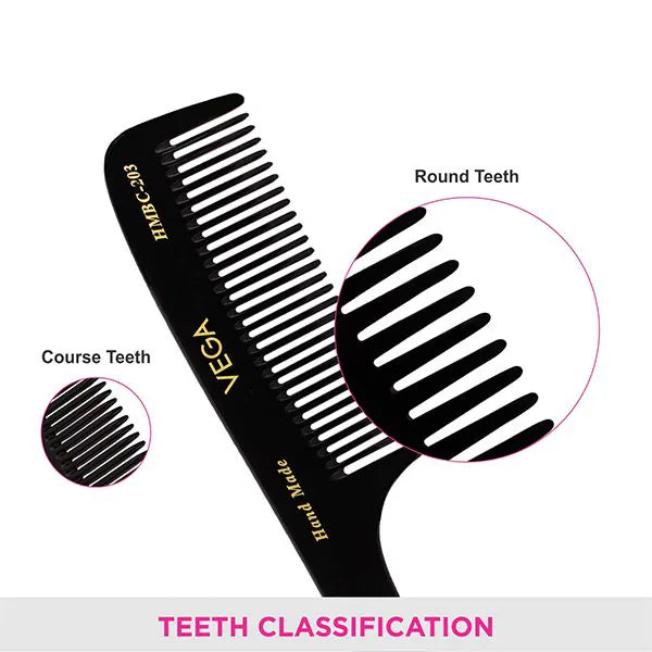 VEGA HANDMADE BLACK HAIR COMB HMBC 203