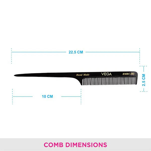 VEGA HANDMADE BLACK HAIR COMB HMBC 302